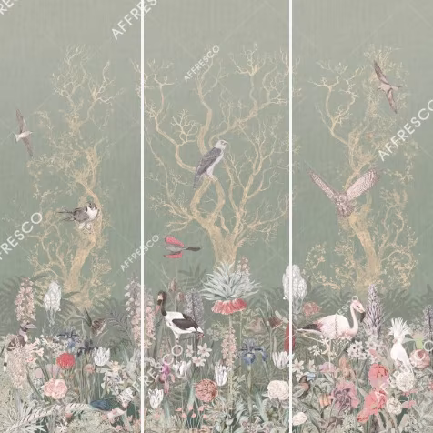 Панно Affresco Wallpaper Part 2 Birds Residence LE25-COL4 2x2,01 м