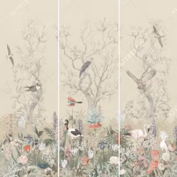 Панно Affresco Wallpaper Part 2 Birds Residence LE25-COL6 2x2,01 м
