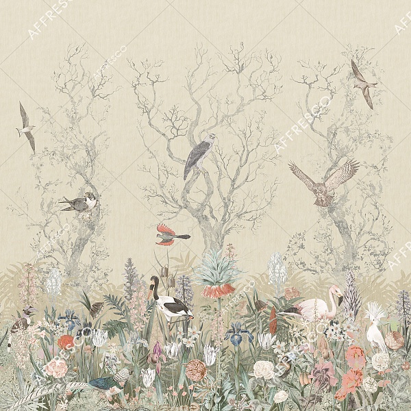 Панно Affresco Wallpaper Part 2 Birds Residence LE25-COL6 2x2,01 м