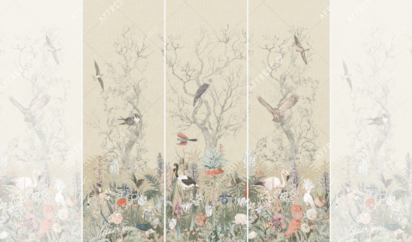 Панно Affresco Wallpaper Part 2 Birds Residence LE25-COL6 2x2,01 м