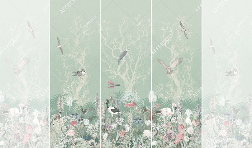 Панно Affresco Wallpaper Part 2 Birds Residence LE25-COL7 2x2,01 м