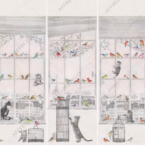 Панно Affresco Wallpaper Part 2 City Romance AB63-COL1 2x2,01 м