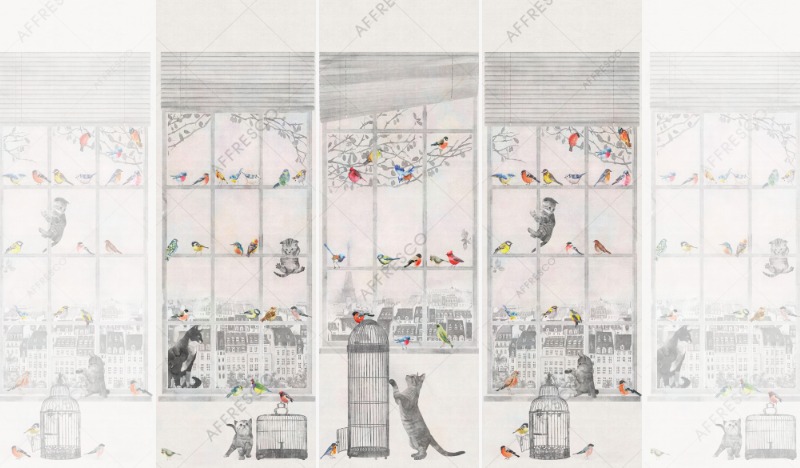 Панно Affresco Wallpaper Part 2 City Romance AB63-COL1 2x2,01 м