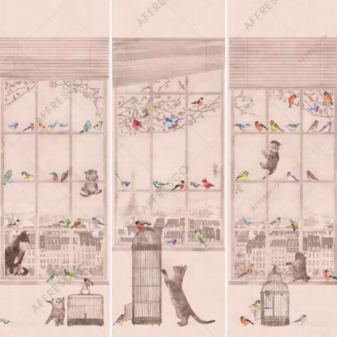 Панно Affresco Wallpaper Part 2 City Romance AB63-COL2 2x2,01 м