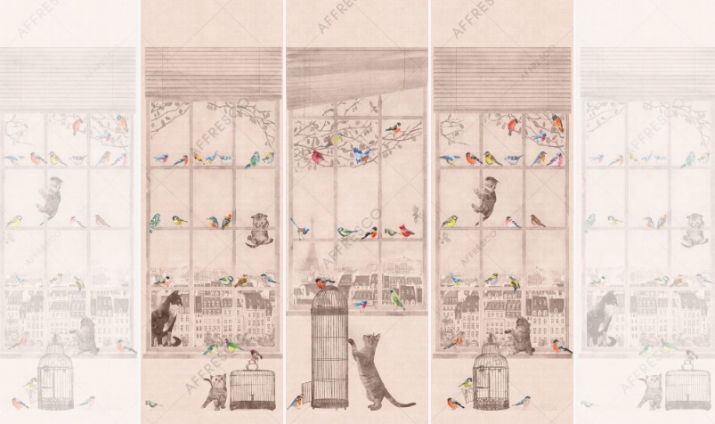 Панно Affresco Wallpaper Part 2 City Romance AB63-COL2 2x2,01 м