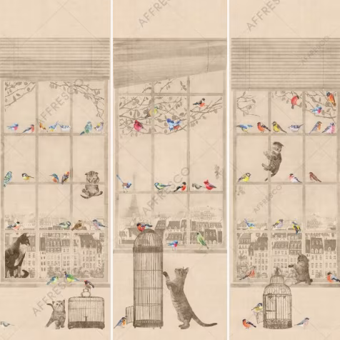 Панно Affresco Wallpaper Part 2 City Romance AB63-COL3 2x2,01 м