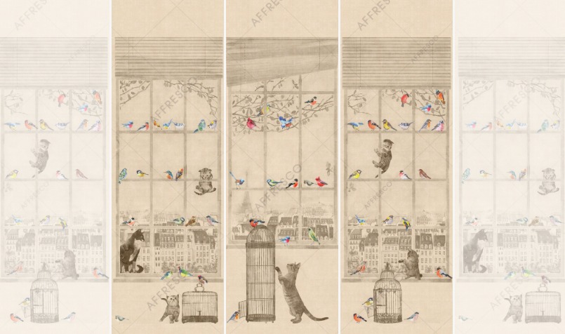 Панно Affresco Wallpaper Part 2 City Romance AB63-COL3 2x2,01 м