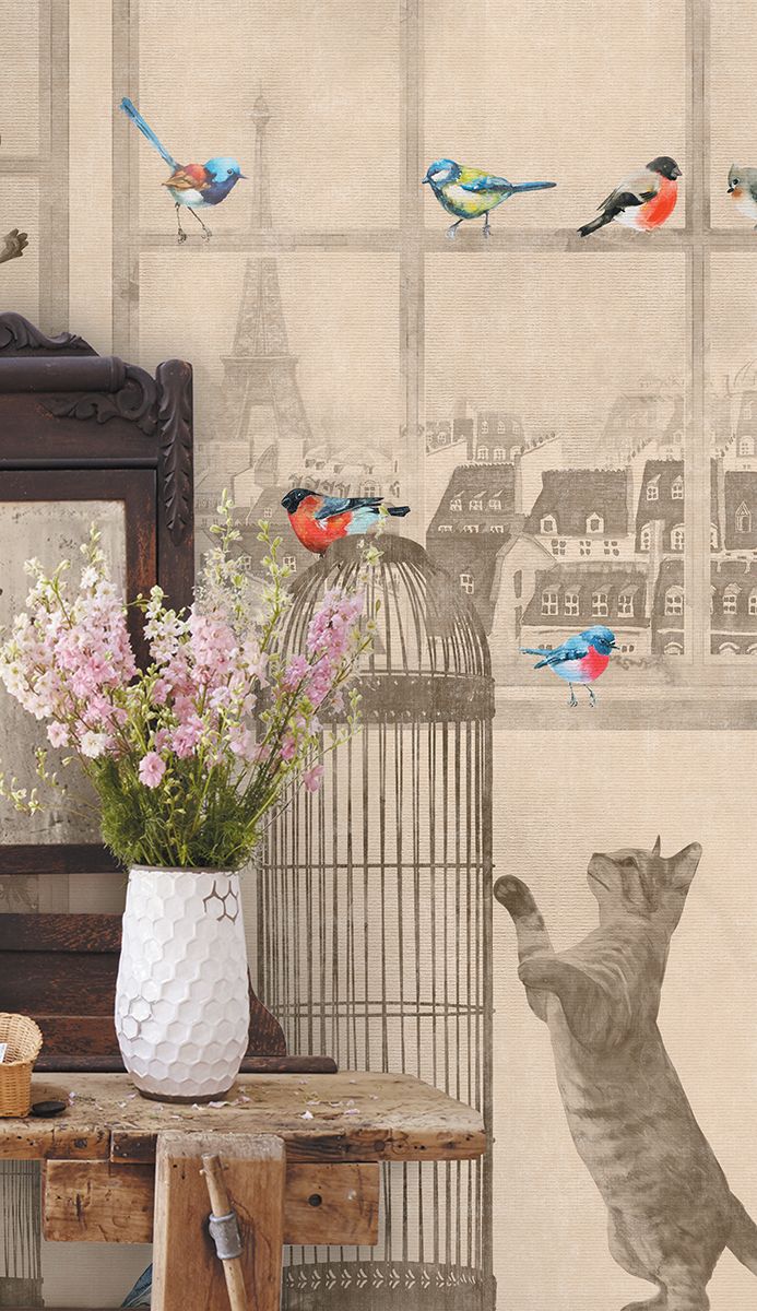 Панно Affresco Wallpaper Part 2 City Romance AB63-COL3 2x2,01 м фото в интерьере