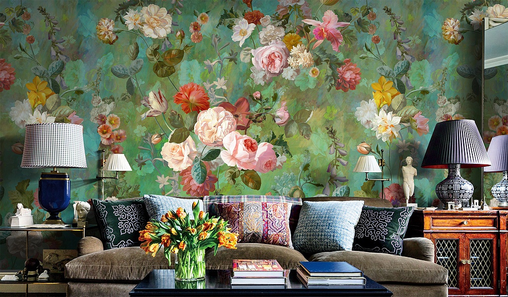 Панно Affresco Wallpaper Part 2 Wild Garden AB61-COL2 2x2,01 м фото в интерьере
