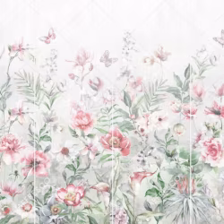 Панно Affresco Wallpaper Part 2 Watercolor Flowers AB54-COL4 2x2,68 м
