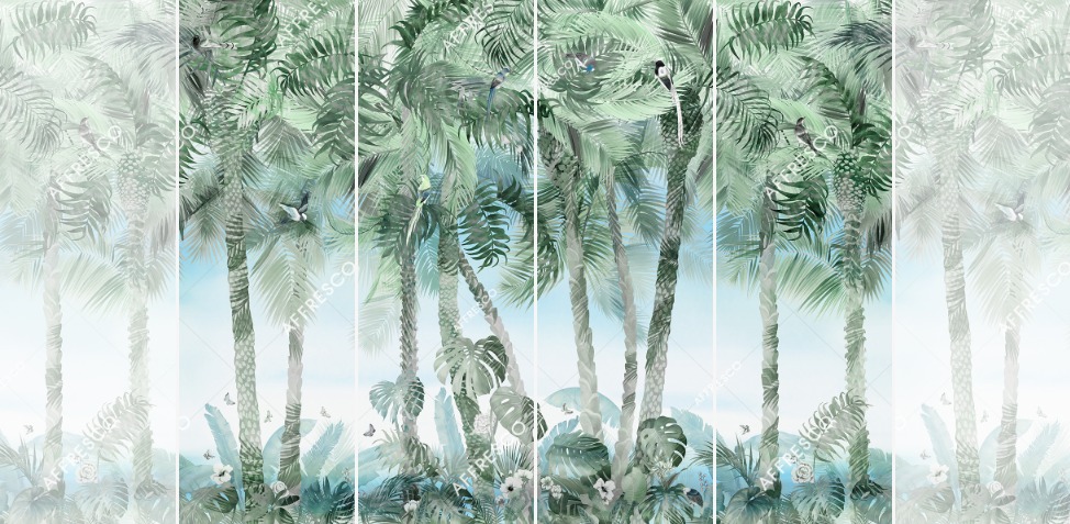 Панно Affresco Wallpaper Part 2 Tropical Vibe MT34-COL2 2x2,68 м