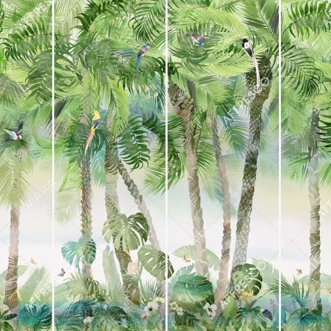 Панно Affresco Wallpaper Part 2 Tropical Vibe MT34-COL4 2x2,68 м