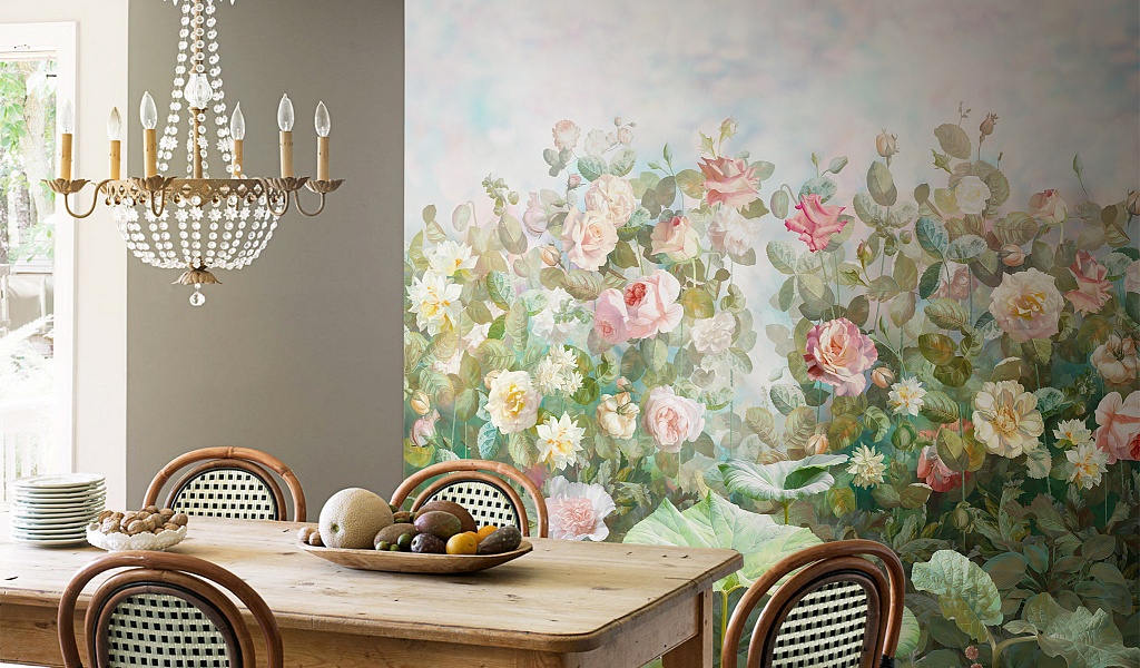 Панно Affresco Wallpaper Part 2 Rose Garden AB59-COL1 2x2,01 м фото в интерьере
