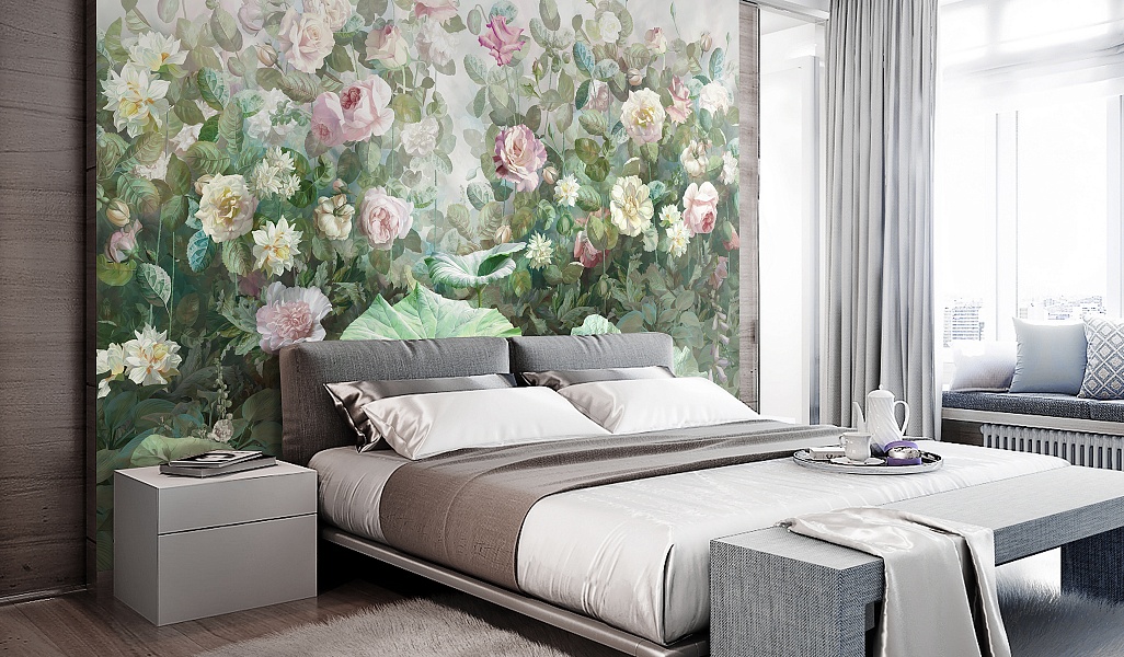 Панно Affresco Wallpaper Part 2 Rose Garden AB59-COL3 2x2,01 м фото в интерьере