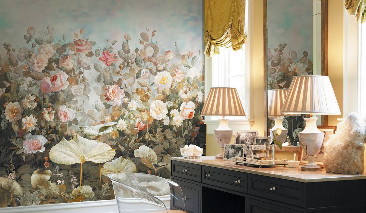 Панно Affresco Wallpaper Part 2 Rose Garden AB59-COL4 2x2,01 м фото в интерьере