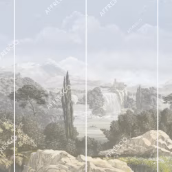 Панно Affresco Wallpaper Part 2 Mountain Scenery AF743-COL1 2,4x4 м