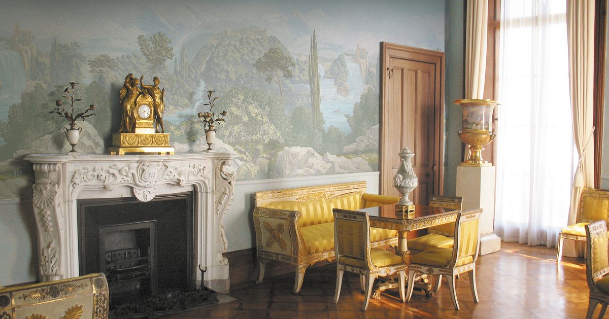 Панно Affresco Wallpaper Part 2 Mountain Scenery AF743-COL2 2,4x4 м фото в интерьере