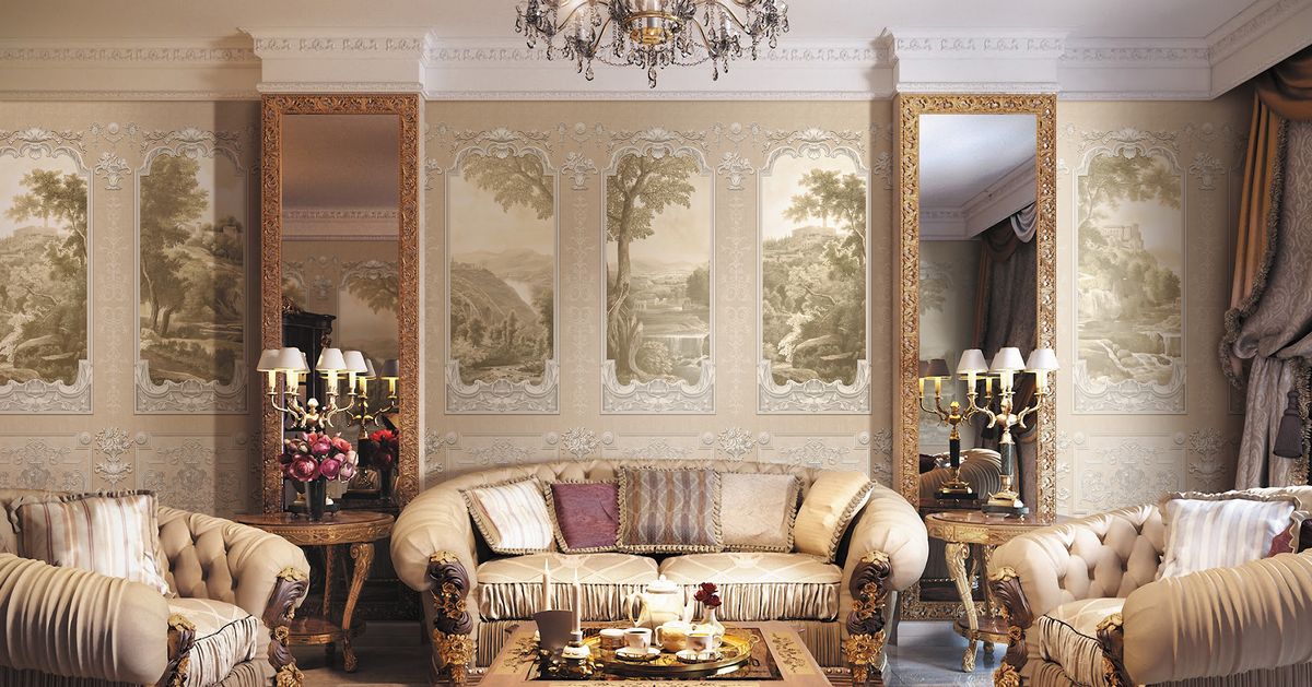 Панно Affresco Wallpaper Part 2 Po Valley AF733-COL2 2,4x4,25 м фото в интерьере