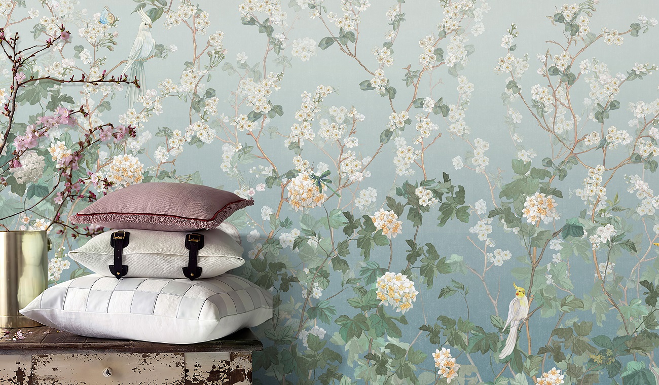 Панно Affresco Wallpaper Part 2 Paradise Garden AF960-COL1 2x2,01 м фото в интерьере