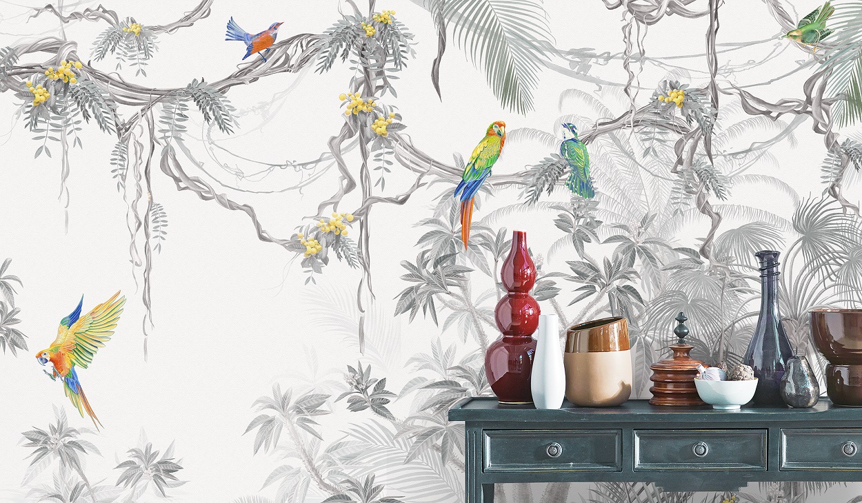 Панно Affresco Wallpaper Part 2 Wild Cats AF958-COL2 2x2,01 м фото в интерьере