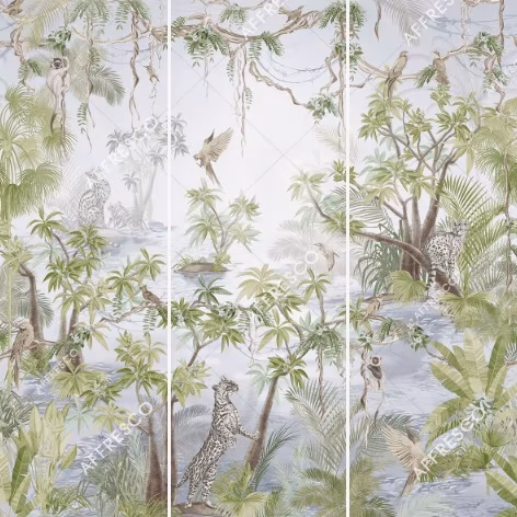 Панно Affresco Wallpaper Part 2 Wild Cats AF958-COL4 2x2,01 м