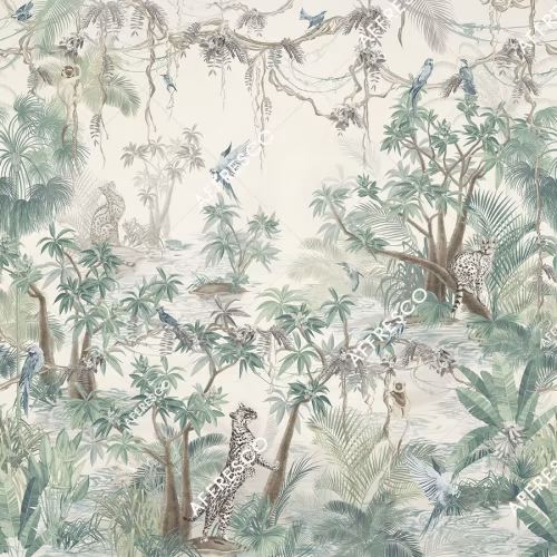 Панно Affresco Wallpaper Part 2 Wild Cats AF958-COL5 2x2,01 м