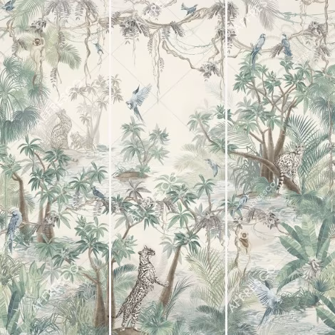 Панно Affresco Wallpaper Part 2 Wild Cats AF958-COL5 2x2,01 м