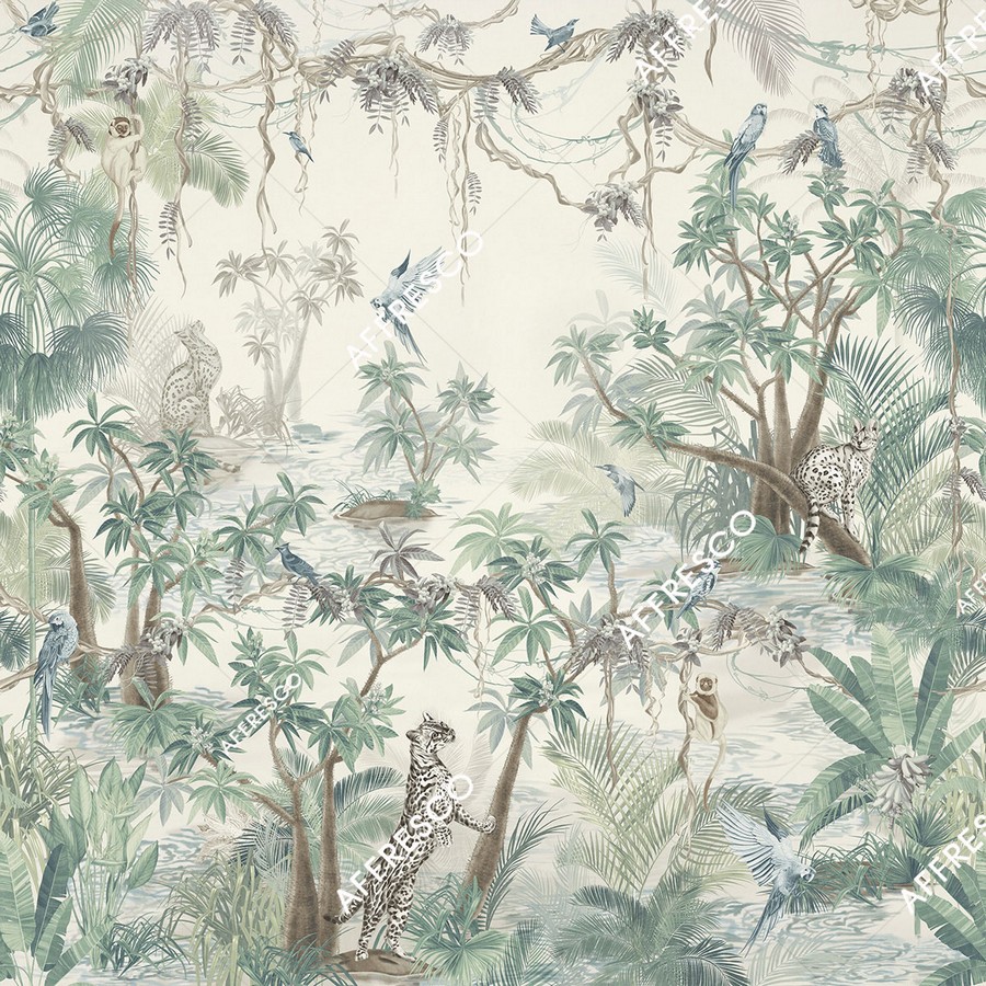 Панно Affresco Wallpaper Part 2 Wild Cats AF958-COL5 2x2,01 м