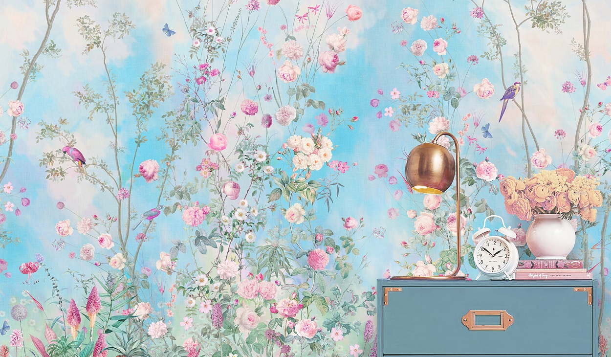 Панно Affresco Wallpaper Part 2 Rosarium AF955-COL2 2x2,01 м фото в интерьере