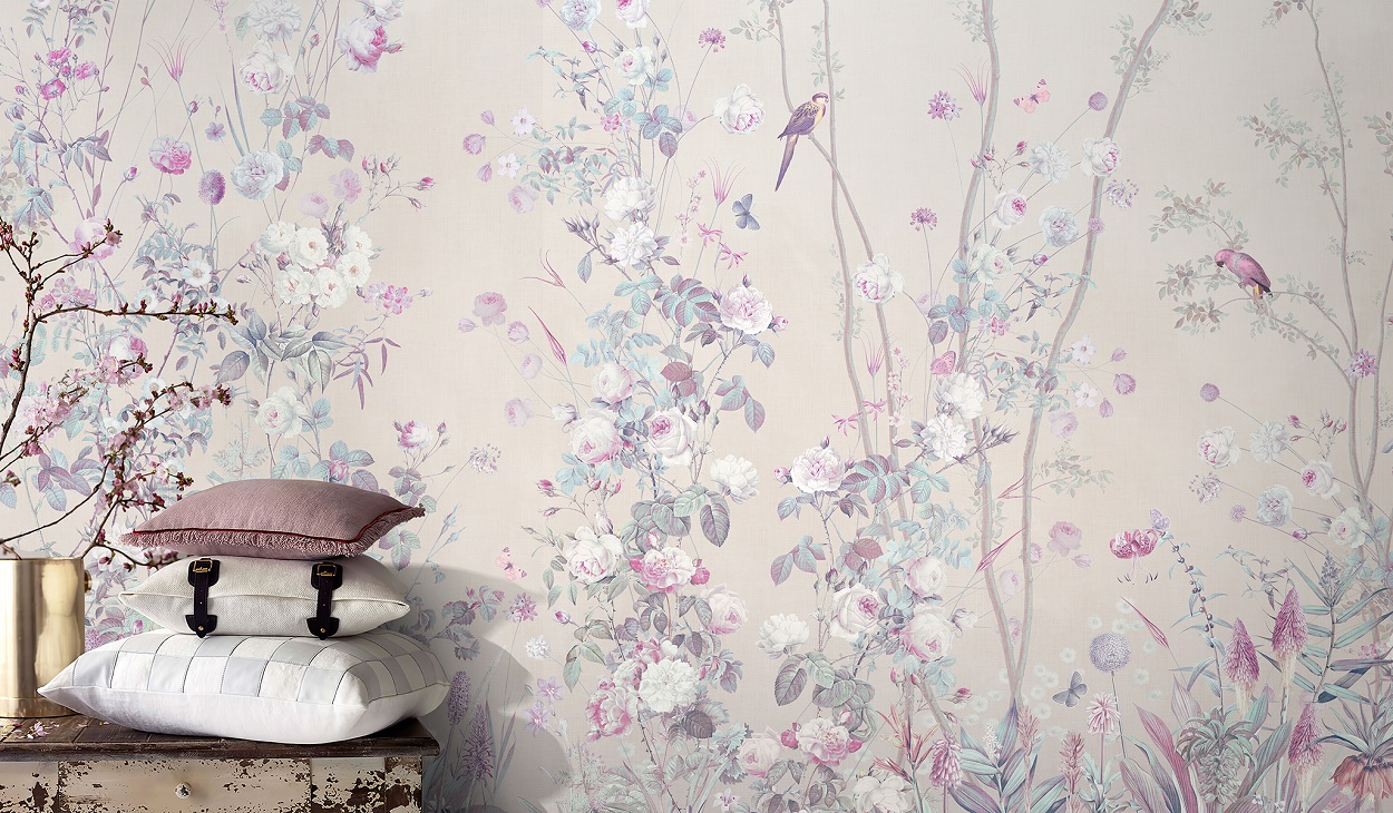 Панно Affresco Wallpaper Part 2 Rosarium AF955-COL4 2x2,01 м фото в интерьере