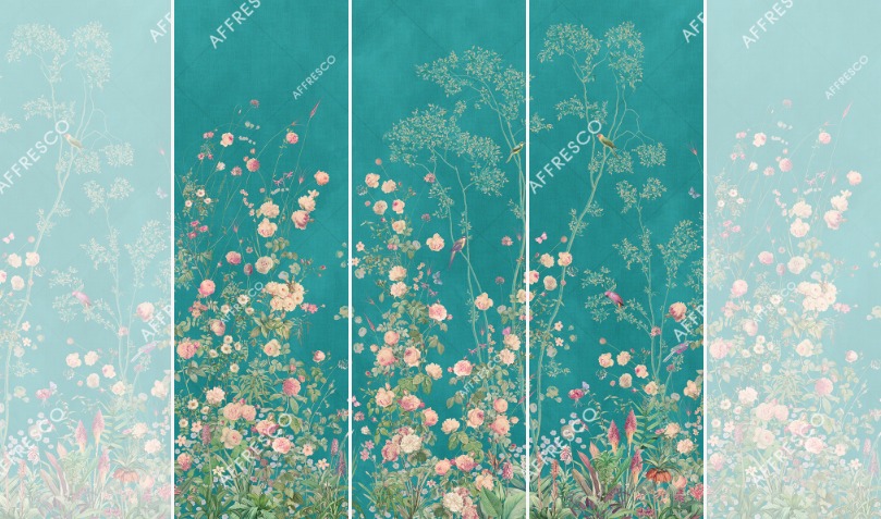 Панно Affresco Wallpaper Part 2 Rosarium AF955-COL5 2x2,01 м
