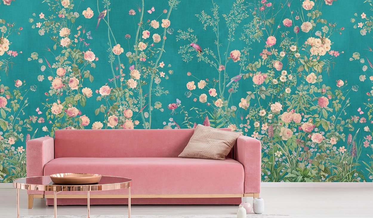 Панно Affresco Wallpaper Part 2 Rosarium AF955-COL5 2x2,01 м фото в интерьере