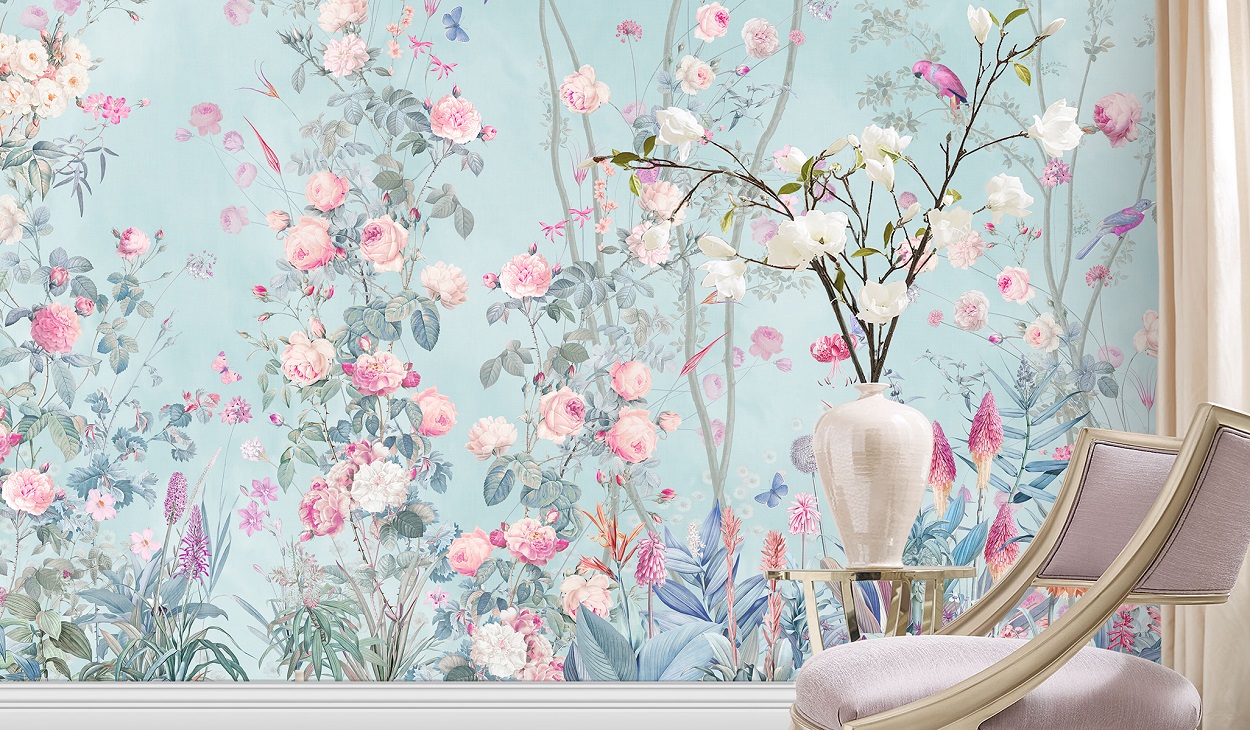 Панно Affresco Wallpaper Part 2 Rosarium AF955-COL6 2x2,01 м фото в интерьере