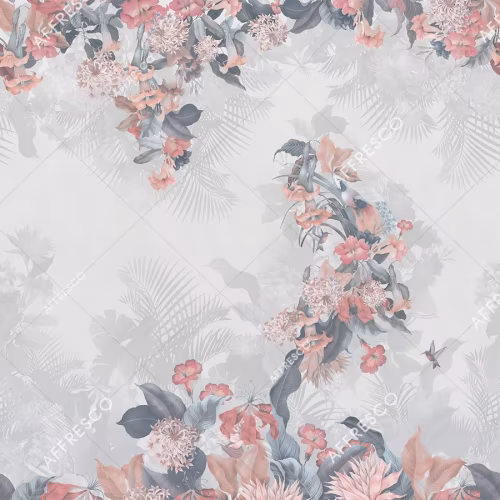 Панно Affresco Wallpaper Part 2 Paradise Bird AF962-COL1 2x2,01 м