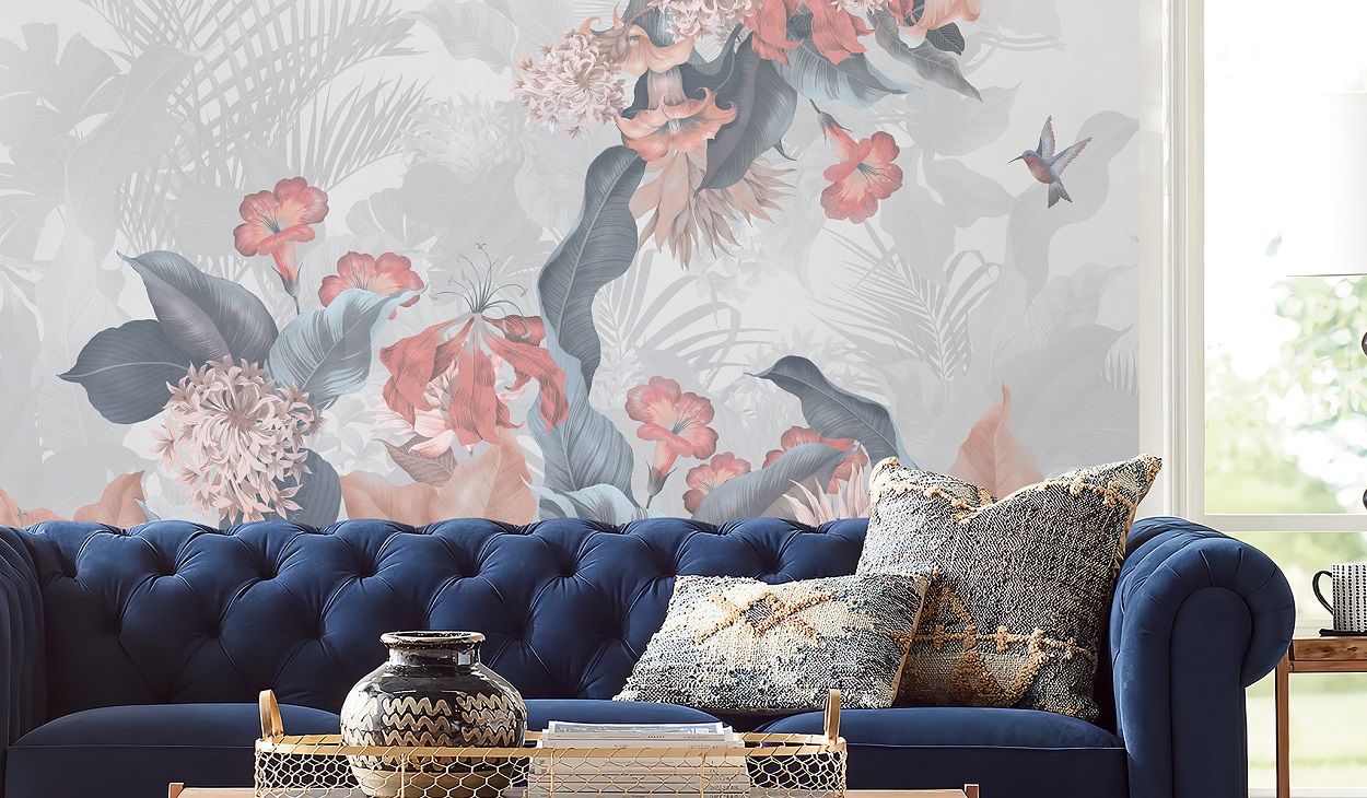 Панно Affresco Wallpaper Part 2 Paradise Bird AF962-COL1 2x2,01 м фото в интерьере