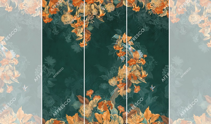 Панно Affresco Wallpaper Part 2 Paradise Bird AF962-COL4 2x2,01 м