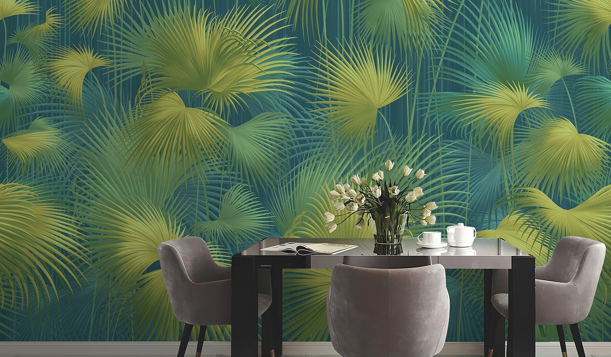 Панно Affresco Wallpaper Part 2 Livistona AF954-COL5 2x2,01 м фото в интерьере