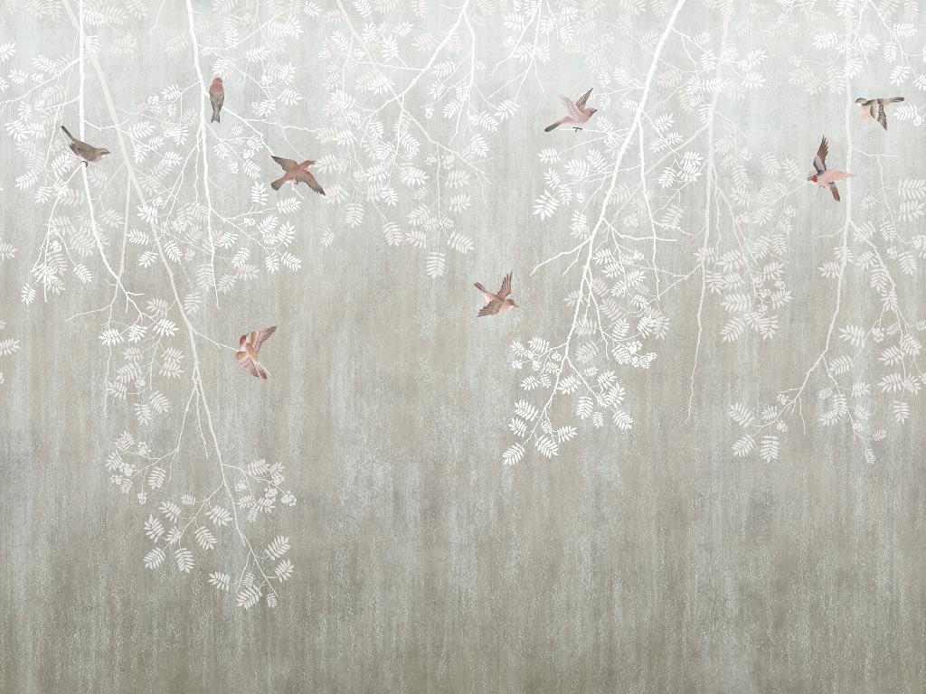 Панно Affresco Wallpaper Part 2 Rowan Branches JK43-COL1 2x2,68 м
