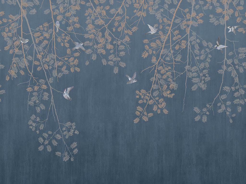 Панно Affresco Wallpaper Part 2 Rowan Branches JK43-COL2 2x2,68 м
