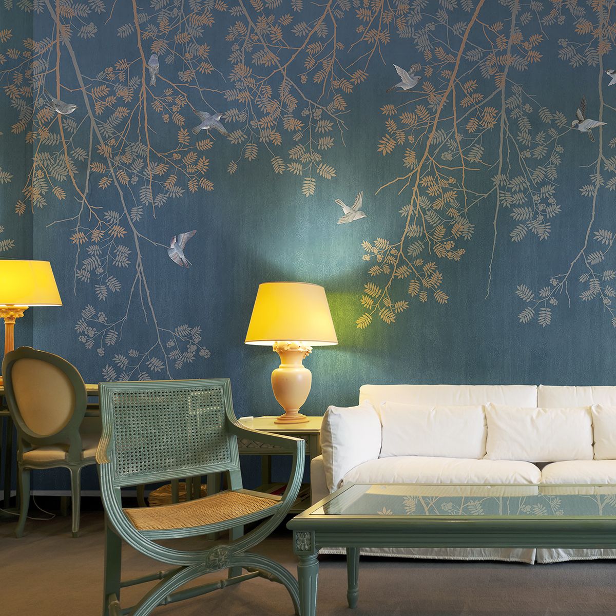 Панно Affresco Wallpaper Part 2 Rowan Branches JK43-COL2 2x2,68 м фото в интерьере