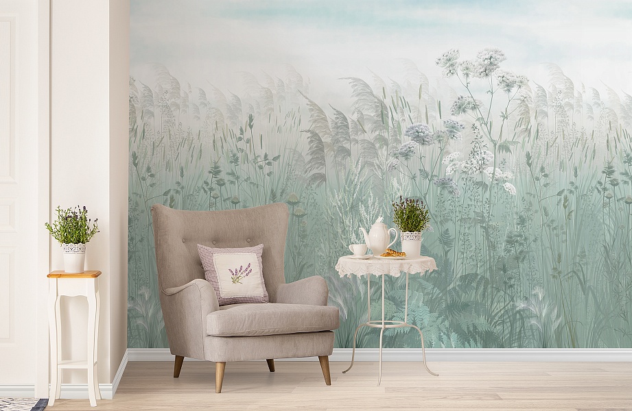 Панно Affresco Wallpaper Part 2 Summer Grass AB120-COL3 2x2,01 м фото в интерьере