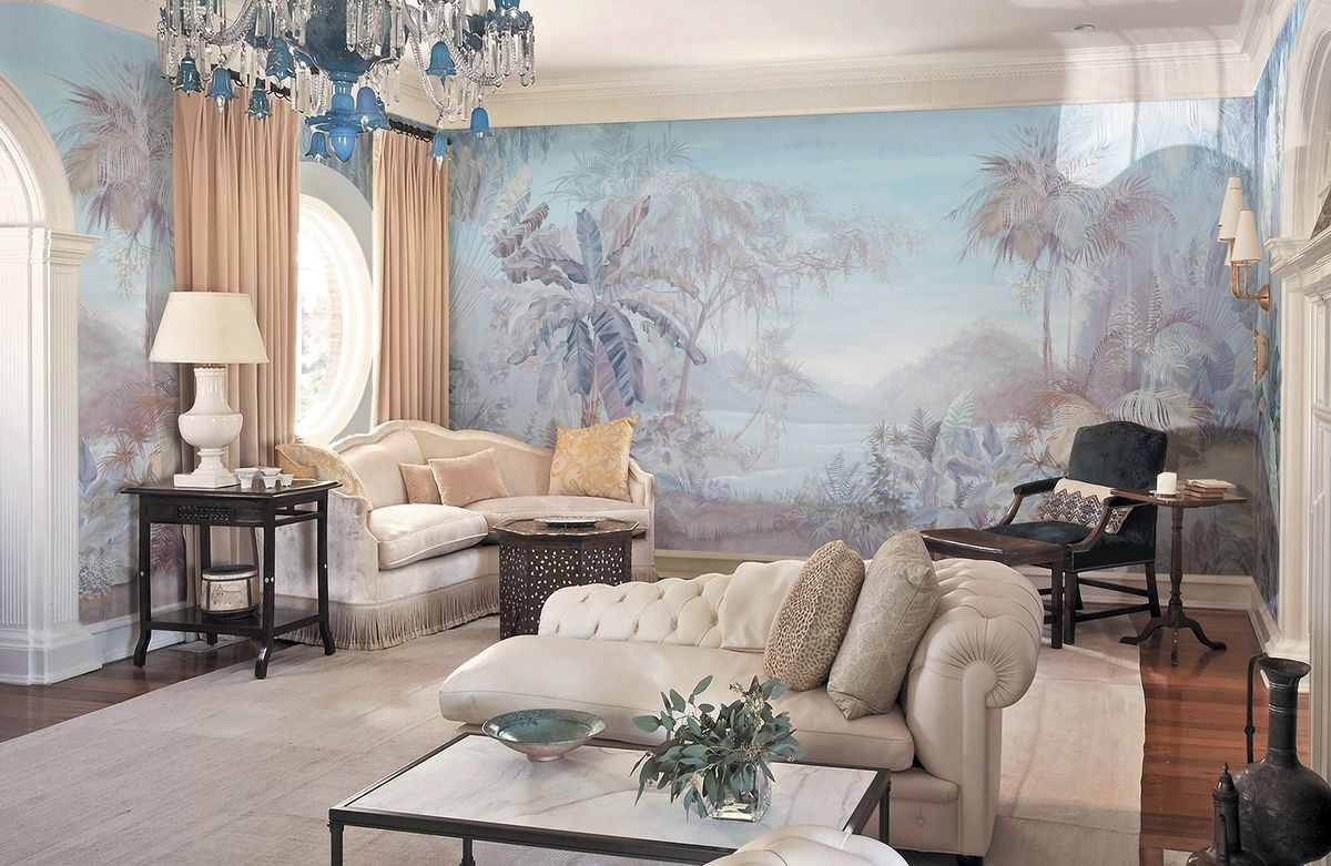 Панно Affresco Wallpaper Part 2 Island AB128-COL4 2x4,69 м фото в интерьере