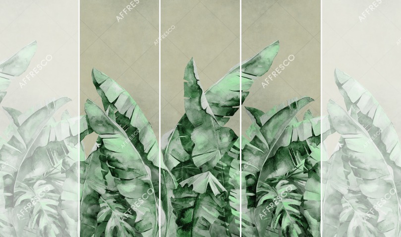 Панно Affresco Wallpaper Part 2 Large Palm Foliage AB131-COL1 2x2,01 м Панно Affresco Wallpaper Part 2 Large Palm Foliage AB131-COL1 2x2,01 м