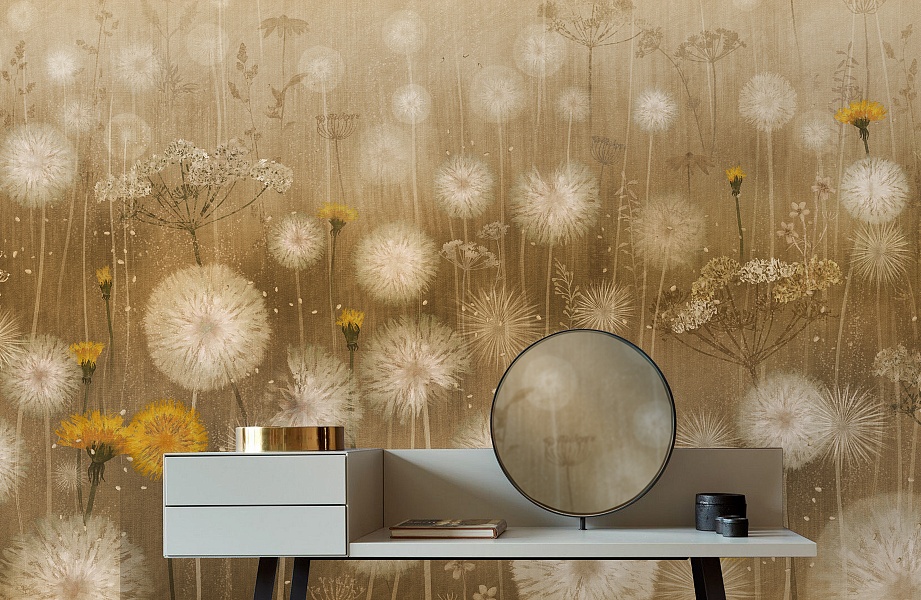 Панно Affresco Wallpaper Part 2 Dandelion AB144-COL1 2x2,68 м фото в интерьере