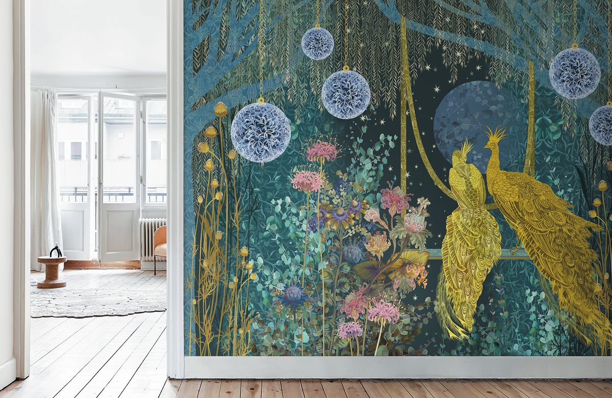 Панно Affresco Wallpaper Part 2 Love Story AB138-COL1 2x2,68 м фото в интерьере