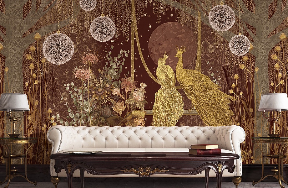 Панно Affresco Wallpaper Part 2 Love Story AB138-COL5 2x2,68 м фото в интерьере