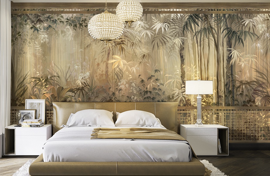 Панно Affresco Wallpaper Part 2 Jungle AB118-COL1 2x2,68 м фото в интерьере