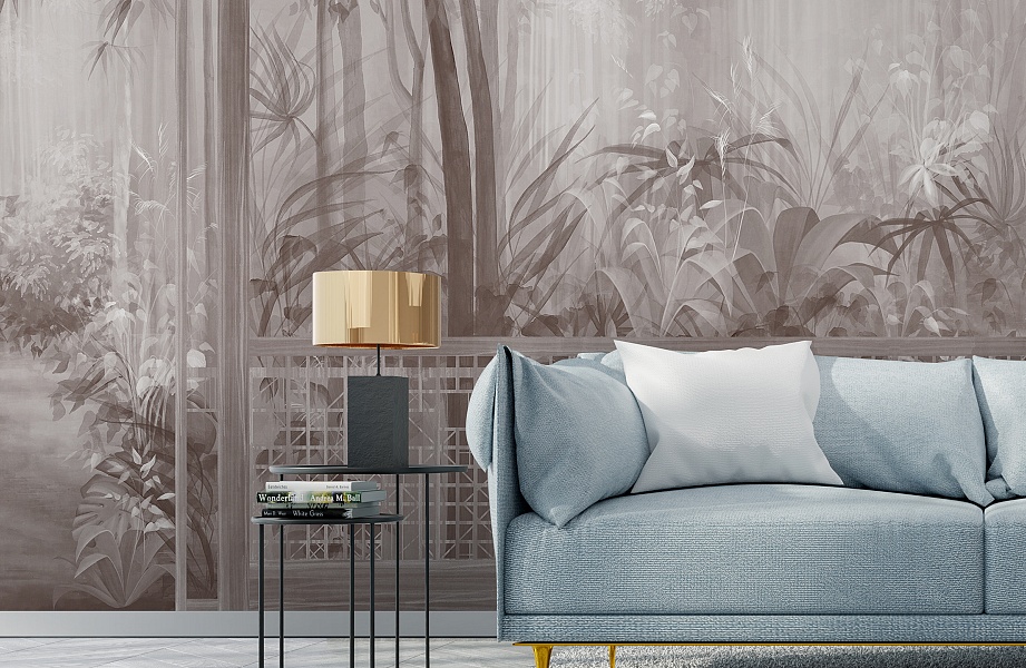 Панно Affresco Wallpaper Part 2 Jungle AB118-COL4 2x2,68 м фото в интерьере