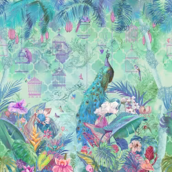 Панно Affresco Wallpaper Part 2 Peacock AB130-COL1 2x2,01 м