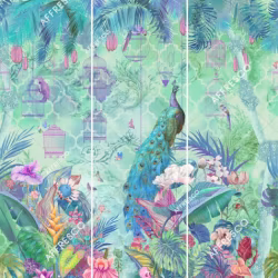 Панно Affresco Wallpaper Part 2 Peacock AB130-COL1 2x2,01 м